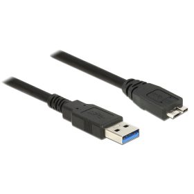   Delock USB 3.0-s kábel A-típusú csatlakozódugóval > USB 3.0-s, Micro-B-típusú csatlakozódugóval, 0,5 (DL-85071)