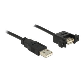   Delock kábel USB 2.0 Type-A apa > USB 2.0 Type-A anya panelre szerelhető 1 m (DL-85106)