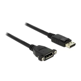   Delock Kábel, Displayport 1.2 dugó > Displayport hüvely, panelrögzítés, 4K 60 Hz 1 m (DL-85114)