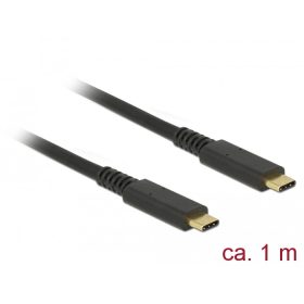   Delock USB 3.1 Gen 2 (10 Gbps) kábel Type-C  a Type-C  1 m PD 3 A E-Marker koaxiális (DL-85207)
