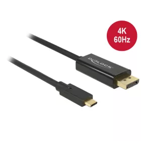   Delock Kábel USB Type-C csatlakozódugó > Displayport csatlakozódugó (DP vált.) 4K 60 Hz,3 m,fekete (DL-85257)
