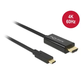   Delock Kábel USB Type-C csatlakozódugóval > HDMI csatlakozódugóval (DP váltakozó mód) 4K 60 Hz, 1 m (DL-85290)
