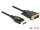 Delock Kábel Displayport 1.2 dugó > DVI 24+1 dugó passzív 2 m fekete (DL-85313)