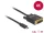 Delock Kábel USB Type-C csatlakozó > DVI 24+1 csatlakozó (DP váltakozó mód) 4K 30 Hz, 1 m, fekete (DL-85320)