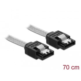 Delock SATA 6 Gb/s kábel 70 cm áttetsző (DL-85343)