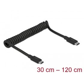   Delock USB 3.1 Gen 2 csavart kábel C-típusú apa - C-típusú apa csatlakozóval PD 3 A E-Marker (DL-85350)