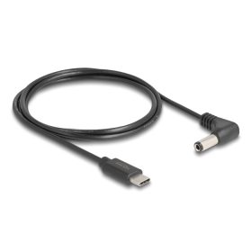   Delock USB Type-C  tápkábel - DC 5,5 x 2,5 mm méretű apa hajlított 1,5 m (DL-85399)