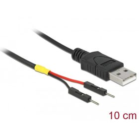   Delock A-típusú USB tápkábel 2 db. különálló tűfejes apa véggel hossza 10 cm (DL-85400)