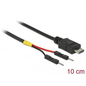   Delock Micro-B típusú USB tápkábel 2 db. különálló tűfejes apa véggel hossza 10 cm (DL-85406)