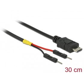   Delock Micro-B típusú USB tápkábel 2 db. különálló tűfejes apa véggel hossza 30 cm (DL-85408)