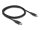 Delock Vékony, adat és töltő kábel USB Type-C - Lightning iPhone , iPad , iPod eszközökhöz, fekete 1 m Mfi