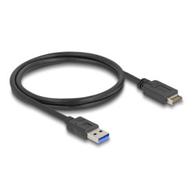   Delock USB 10 Gbps kábel E-típusú A kulcsos USB 20 tűs apa   A-típusú USB apa 80 cm (DL-85411)