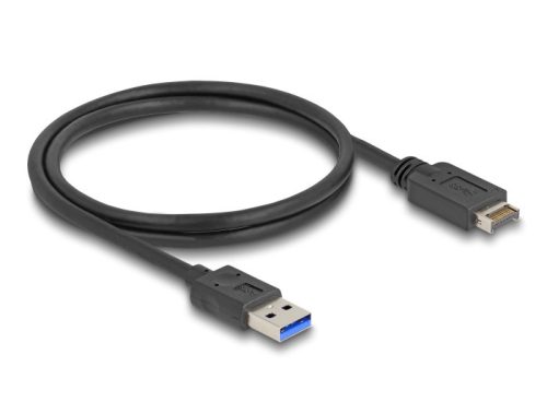 Delock USB 10 Gbps kábel E-típusú A kulcsos USB 20 tűs apa   A-típusú USB apa 80 cm