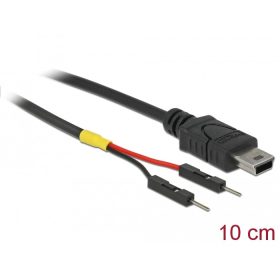   Delock Mini-B típusú USB tápkábel 2 db. különálló tűfejes apa véggel hossza 10 cm (DL-85412)