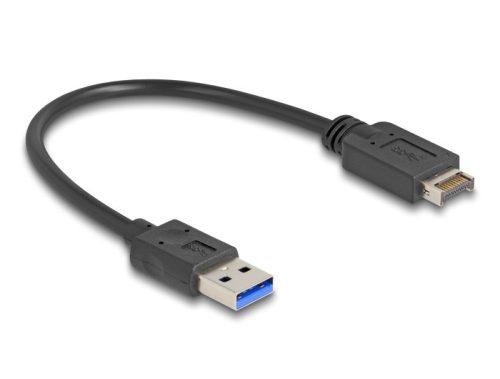 Delock USB 10 Gbps kábel E-típusú A kulcsos USB 20 tűs apa   A-típusú USB apa 30 cm