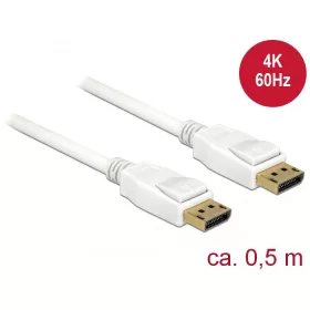   Delock Kábel Displayport 1.2 dugó > Displayport dugó 4K 60 Hz 0,5 m (DL-85507)