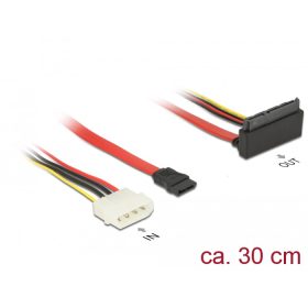   Delock SATA-kábel, 6 Gb/s, 7 tűs csatlakozóhüvely + 4 tűs Molex-csatlakozódugó > 22 tűs SATA-csatlak (DL-85514)