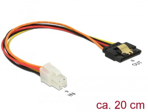 Delock P4 kábel apa > SATA 15 tus anya 20 cm