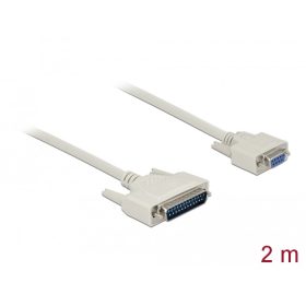   Delock Soros kábel, D-Sub 25 dugó hím D-Sub 9 hüvely, 2 m (DL-85524)