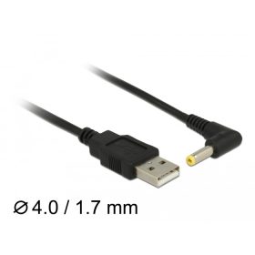   Delock USB tápkábel > DC 4,0 x 1,7 mm apa 90  1,5 m hosszú (DL-85544)
