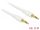 Delock Sztereó Jack Kábel 3,5 mm 3 tűs férfi > férfi 2 m fehér (DL-85550)
