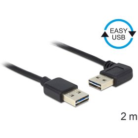   Delock Kábel, EASY-USB 2.0-s A- típusú csatlakozódugó > EASY-USB 2.0-s-A-típusú csatlakozódugó, ível (DL-85557)