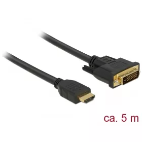 Delock HDMI - DVI 24+1 kétirányú kábel 5 m (DL-85656)