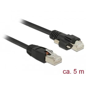   Delock 5 m-es RJ45 dugó > RJ45 dugó csavarokkal csatlakozós Cat.6 SSTP kábel (DL-85670)