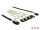 Delock Kábel Mini SAS SFF-8087 > 4 x 7 tűs SATA + oldalsáv, 0,5 m fém (DL-85674)