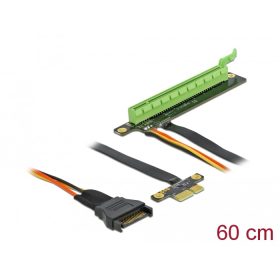   Delock PCI Express Riser kártya x1 - x16 hajlékony kábellel, 80 cm (DL-85763)