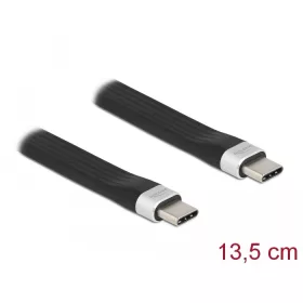   Delock USB 3.2 Gen 2 FPC lapos csík kábel USB Type-C  - USB Type-C  13,5 cm PD 3 A E-Marker (DL-85770)