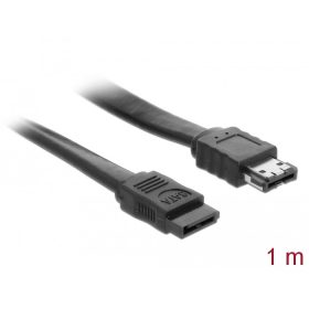   Delock Kábel SATA 3 Gb/s hüvely > eSATA hüvely 1 m fekete (DL-85810)