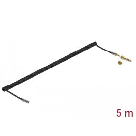   Delock Összecsavart kábelbővítmény 3,5 mm 3 tűs Sztereo Jack apa   Sztereo Jack anya 6,35 mm csavar (DL-85834)