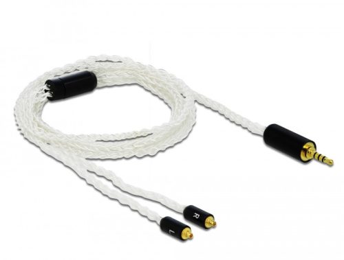 Delock Audio kábel 2,5 mm 4 tűs sztereo jack apa - 2 x MMCX apa 1,20 m