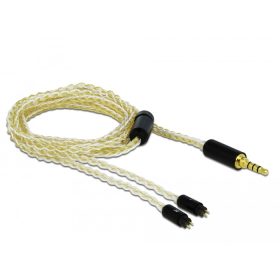   Delock Audio kábel 3,5 mm 4 tűs sztereo jack apa - 2 x 2 tűs apa 1,25 m (DL-85849)