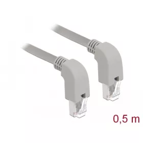   Delock Hálózati kábel RJ45 Cat.5e SF/UTP lefelé néző / lefelé néző 0,5 m (DL-85858)