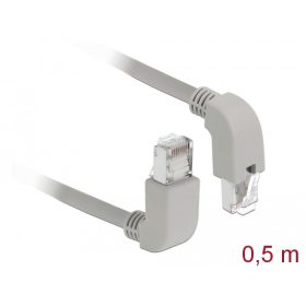   Delock Hálózati kábel RJ45 Cat.6 S/FTP felfelé néző / lefelé néző 0,5 m (DL-85861)