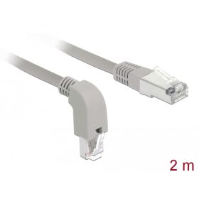   Delock Hálózati kábel RJ45 Cat.6A S/FTP, lefelé néző / egyenes 2 m (DL-85875)