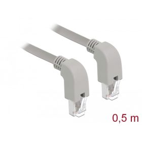   Delock Hálózati kábel RJ45 Cat.6A S/FTP lefelé néző / lefelé néző 0,5 m (DL-85876)