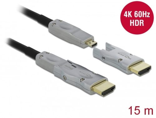 Delock Aktív optikai kábel HDMI 4K 60 Hz 15 m