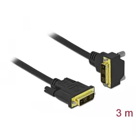   Delock DVI kábel 18+1 apa - 18+1 apa hajlított 3 m (DL-85903)