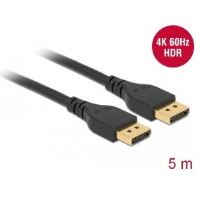   Delock DisplayPort 1.2 kábel 4K 60 Hz 5 m retesz nélküli (DL-85912)