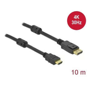   Delock Passzív DisplayPort 1.2 - HDMI kábel 4K 30 Hz 10 méter hosszú (DL-85962)