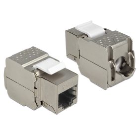   Delock Keystone modul RJ45 anya > RJ45 anya Cat.6, szürke (DL-86154)