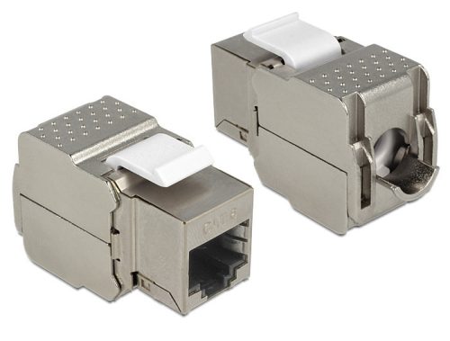 Delock Keystone modul RJ45 anya > RJ45 anya Cat.6, szürke