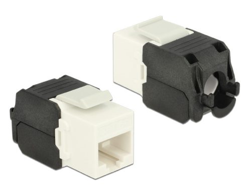Delock Keystone modul RJ45 csatlakozó > LSA Cat.6A UTP fehér