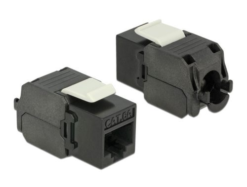Delock Keystone modul RJ45-csatlakozó > LSA Cat.6A UTP fekete