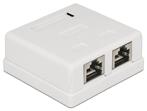 Delock Moduláris fali kimenet 2 Port Cat.6