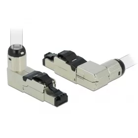   Delock RJ45 dugaszoló szerelvény Cat.6A anyaga: fém ívelt (DL-86289)