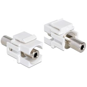  Delock Keystone modul sztereó jack 3.5 mm anya > sztereó jack 3.5 mm anya (DL-86322)